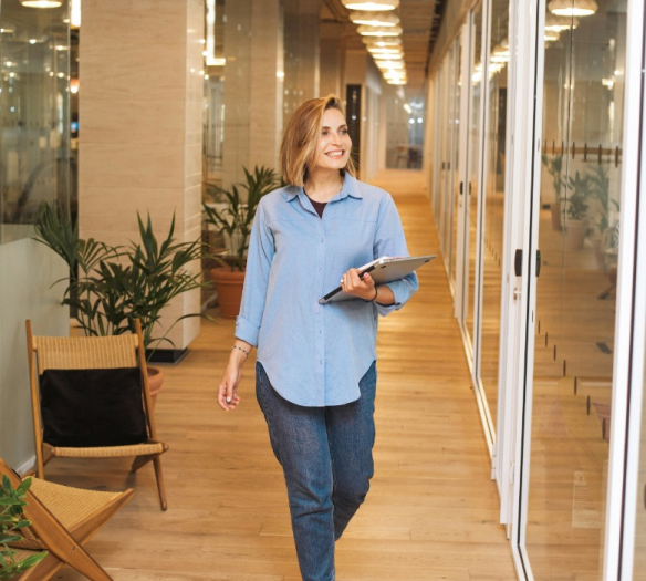 Walking in Office